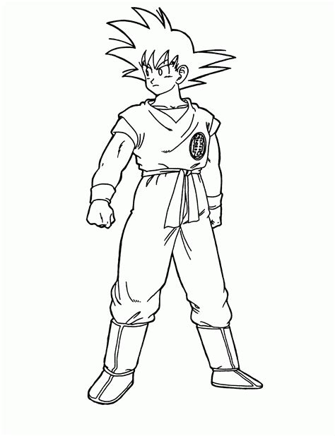 goku para colorear e imprimir|colorear goku gratis.